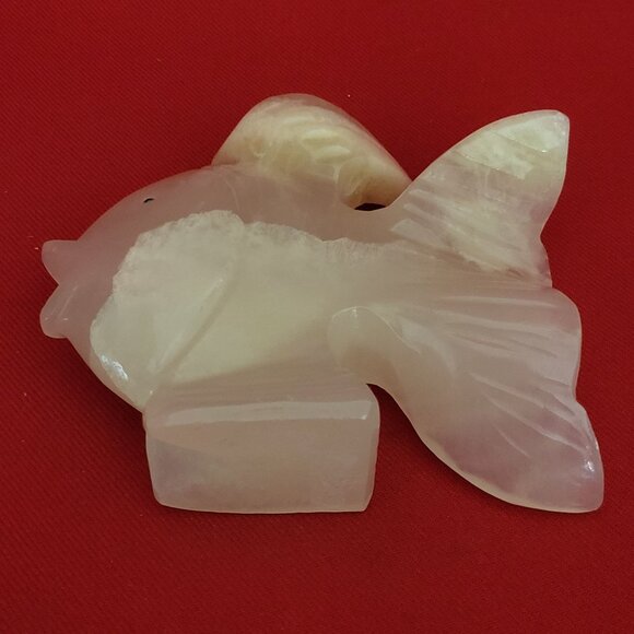VTG Onyx Fish Carved Stone Decor - Picture 4 of 11